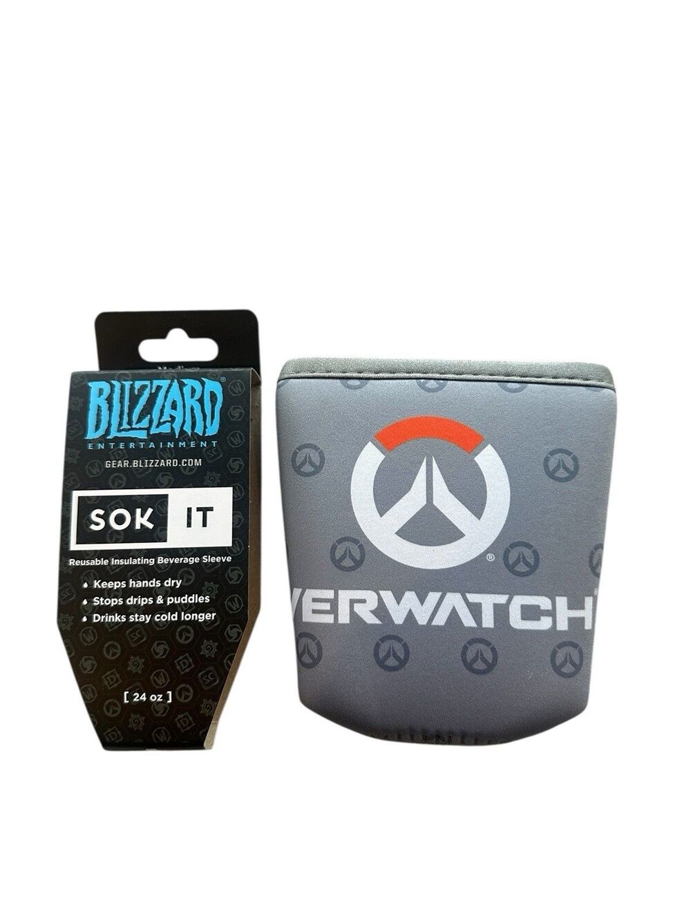 NEW Blizzard Overwatch 2 Drink Koozie Insulating Sleeve 24oz by Sok It Javasok